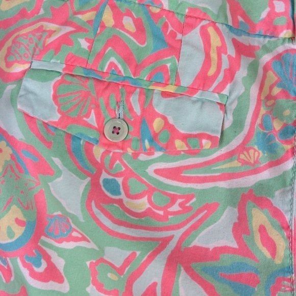 Lilly Pulitzer | Coastal Ocean Beachy Summer Coconut Girl Barclay Shorts - Picture 4 of 8